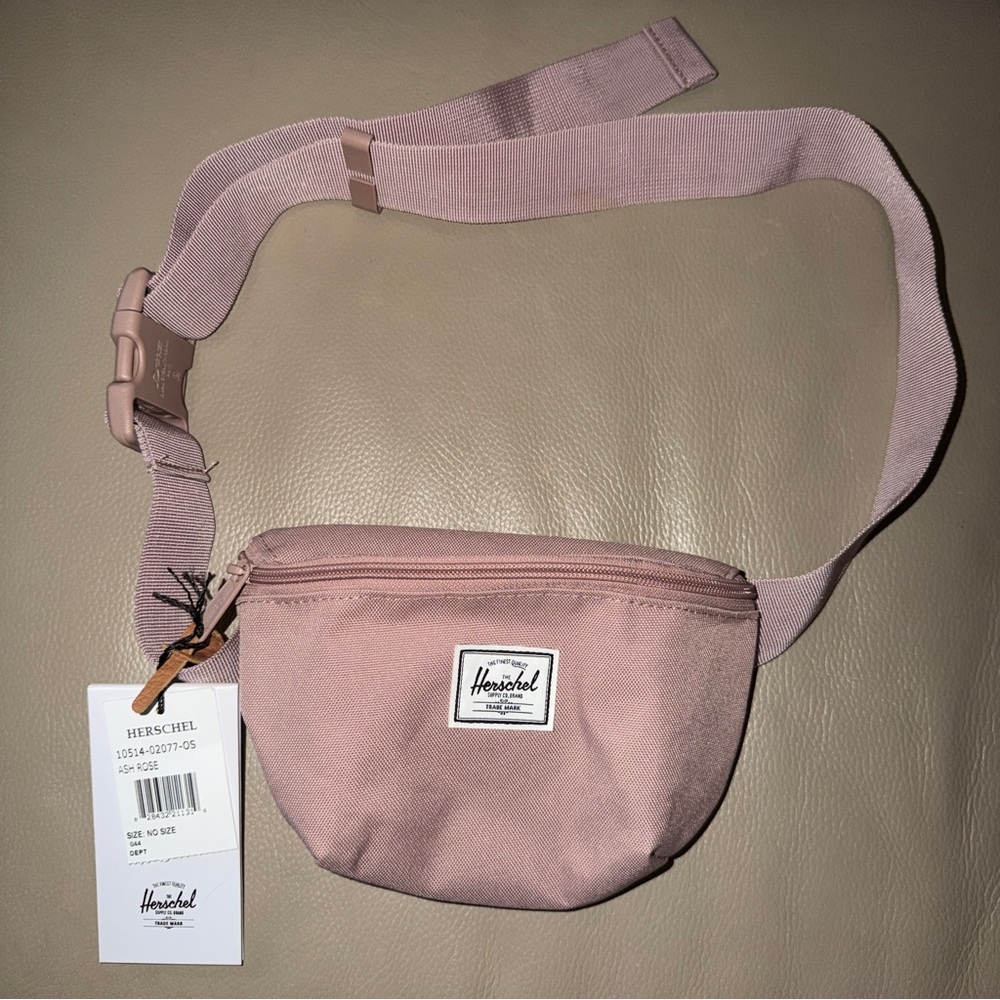 New Herschel Supply Co Waist Hip Belt Bag Pouch 8” Ash Rose mauve 10514-02077-0S
